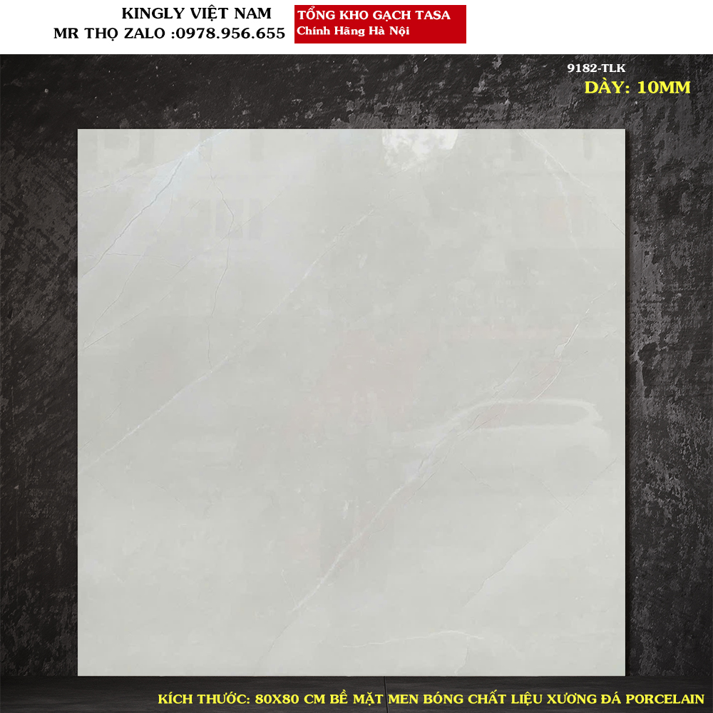 Gạch lát nền màu vàng vân đá 80x80 TASA 9182 Loại A1